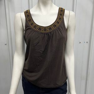 Ann Taylor LOFT Beaded Sleeveless Top
